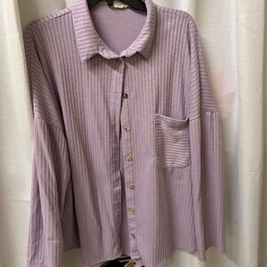 Blumin Purple Ribbed Shirt/Shacket